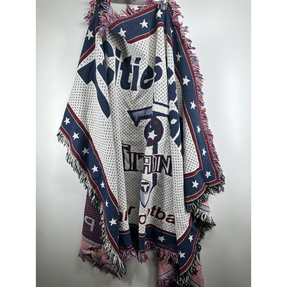 Vintage TriCities Titans Warner Football Cheer Throw Blanket Tapestry NFL 72"x45